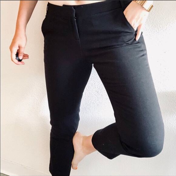 NORDSTROM Amanda + Chelsea Black Capri Cropped Work Casual Pants Trousers 8 - Picture 1 of 7